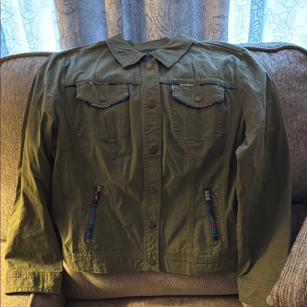Women’s Green Denim Jacket